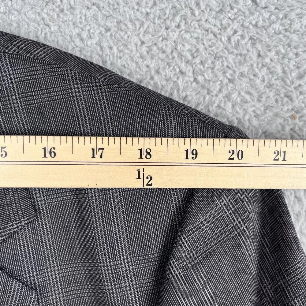 VTG‎ Brooks Brothers Mens 100% Pure Wool Pleated Glen Full Suit Sz 44L Flaw